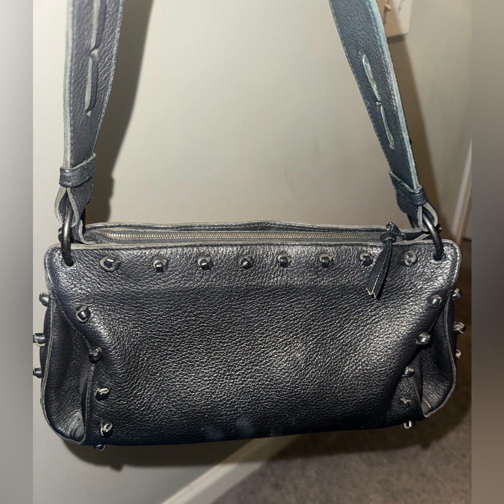 Bottega veneta Studded Black Leather Shoulder Bag - Picture 3 of 16